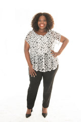 STRAIGHT LEG PANTS - BLACK