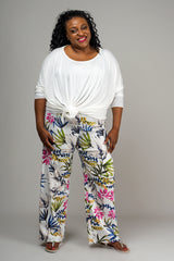 WIDE STRAIGHT LEG – FLORAL ON WHITE