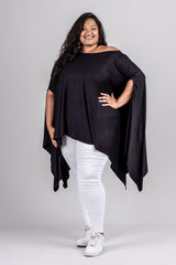 ANGELICA PONCHO - BLACK