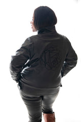 BIKER ROSE JACKET - BLACK
