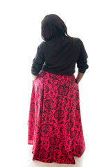 back view of a Model wearing our black bolera lace up jacket