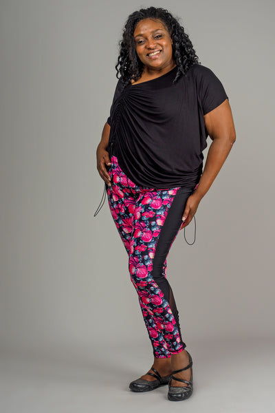 RHAPSODY ACTIVE LEGGING - FLORAL/BLACK
