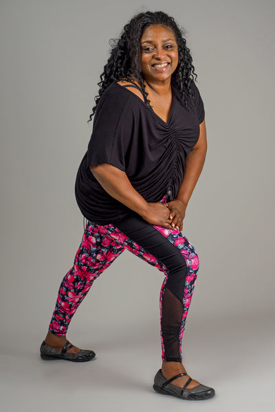 RHAPSODY ACTIVE LEGGING - FLORAL/BLACK