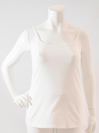 white cami with plain neck on the mannequin