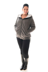HOODIE PANEL KNIT - GREY