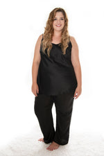 PJ SLIP TOP - BLACK