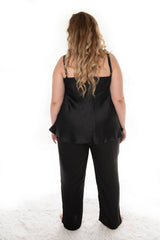PJ SLIP TOP - BLACK