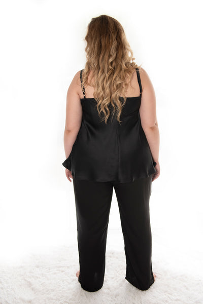 PJ SLIP TOP - BLACK
