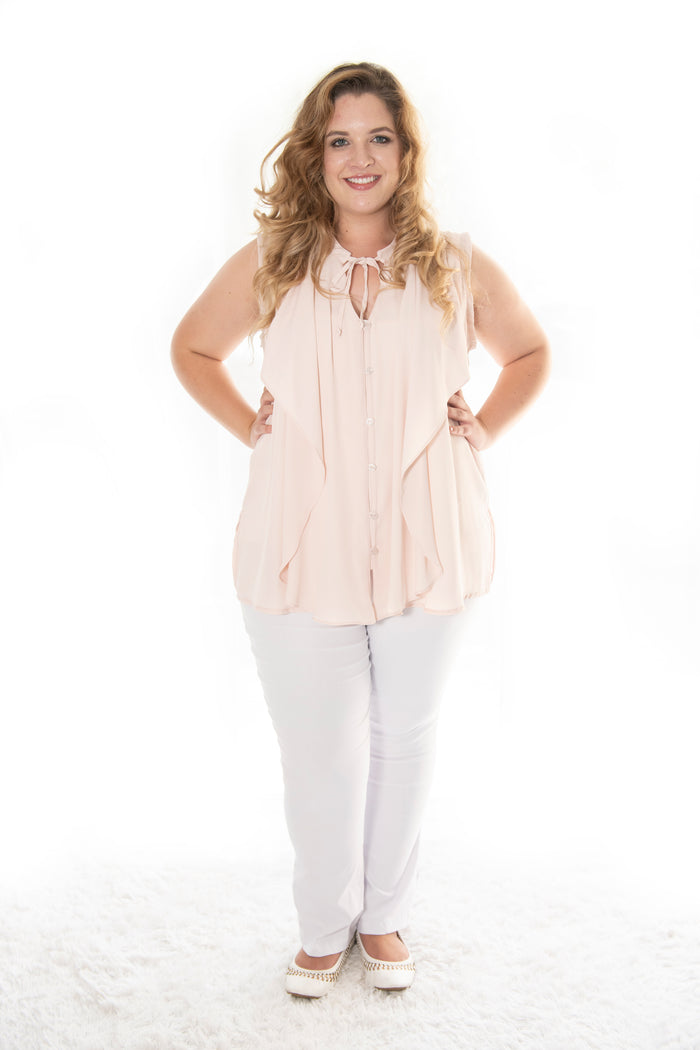 STRAIGHT LEG PANTS - WHITE