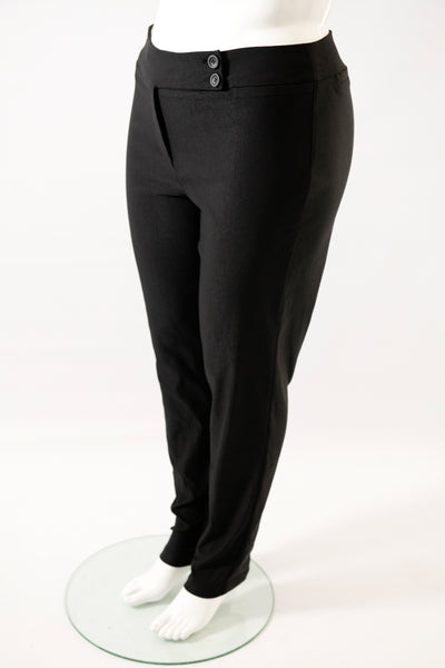 STRAIGHT LEG PANTS - BLACK
