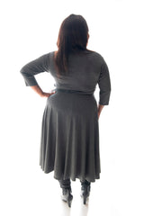 PENNY LANE MIDI DRESS - GREY