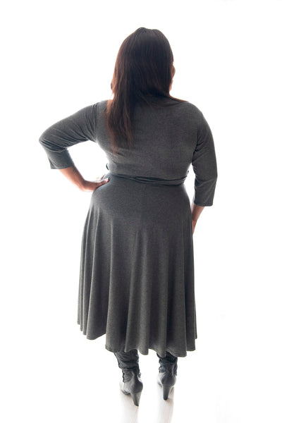 PENNY LANE MIDI DRESS - GREY