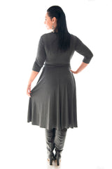 PENNY LANE MIDI DRESS - GREY