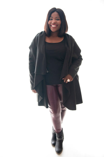 JEGGINGS PLEATHER - BURGUNDY