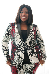 BELLA FEUILLE TUX JACKET - LEAF PRINT