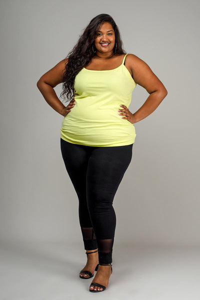 CAMI PLAIN NECK - LEMON