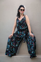 MATISSE JUMPSUIT – BLACK FLORAL PRINT