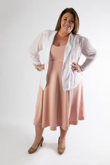 MAYFLOWER LONGER LENGTH TOP - NUDE