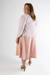 MAYFLOWER LONGER LENGTH TOP - NUDE