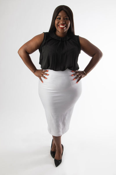 PENCIL SKIRT - WHITE