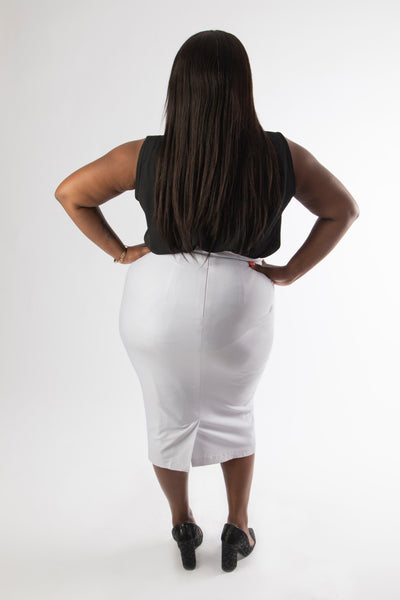 PENCIL SKIRT - WHITE
