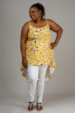 HI – LO SLIP TOP – YELLOW FLORAL