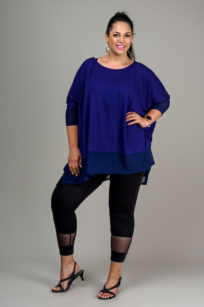MESH INSERT LEGGING - BLACK
