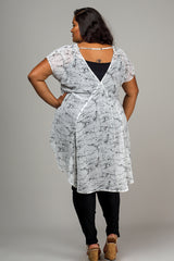 DUBLIN TOP - BLACK/WHITE MARBLE