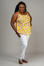 SLIP TOP -  YELLOW FLORAL