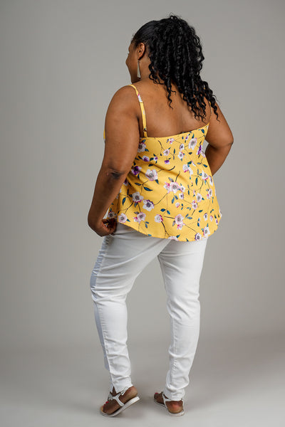 SLIP TOP -  YELLOW FLORAL