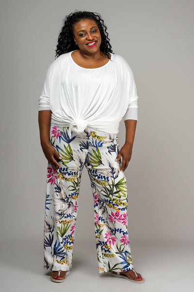 WIDE STRAIGHT LEG – FLORAL ON WHITE