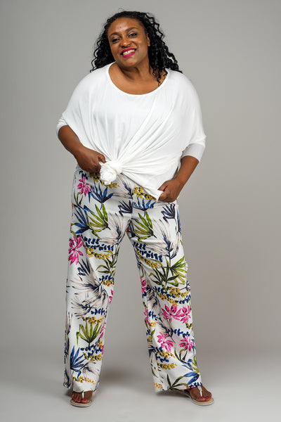 WIDE STRAIGHT LEG – FLORAL ON WHITE