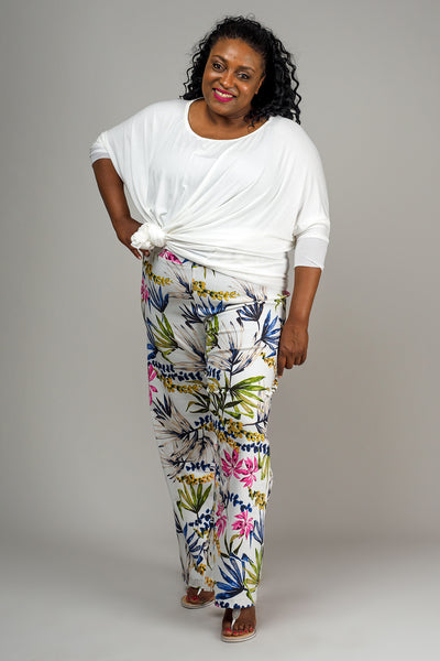 WIDE STRAIGHT LEG – FLORAL ON WHITE