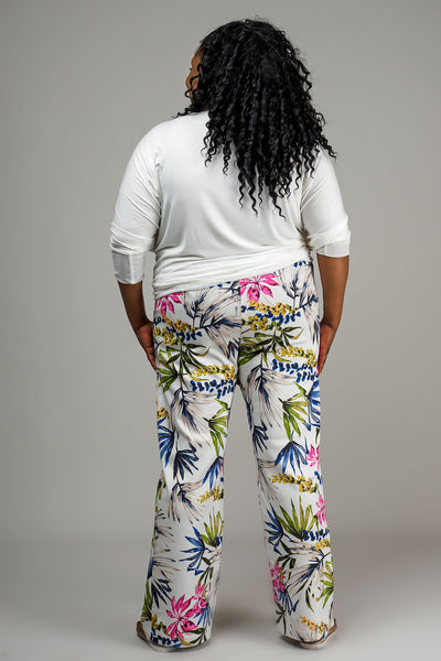 WIDE STRAIGHT LEG – FLORAL ON WHITE