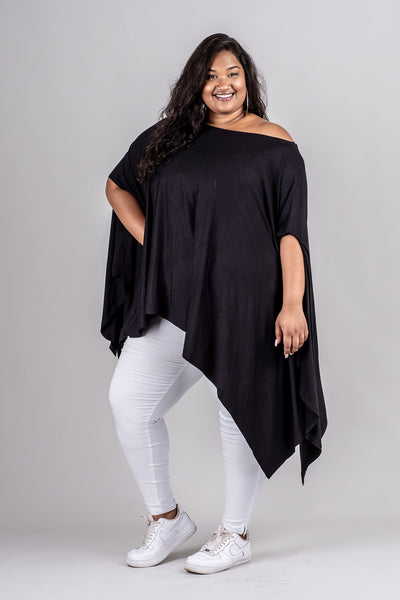 ANGELICA PONCHO - BLACK