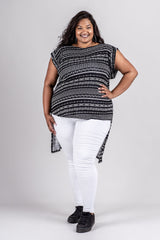 FLASHDANCE TEE - AZTEC PRINT