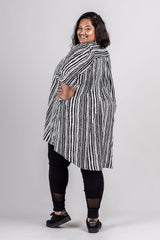 LINCOLN BLOUSE - BLACK/WHITE STRIPE