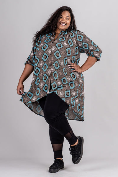 LINCOLN BLOUSE - TRIBAL PRINT