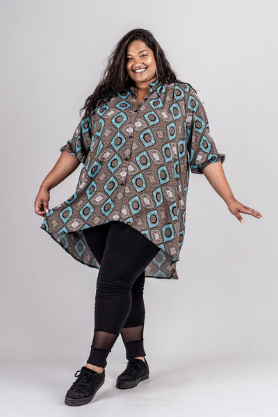LINCOLN BLOUSE - TRIBAL PRINT