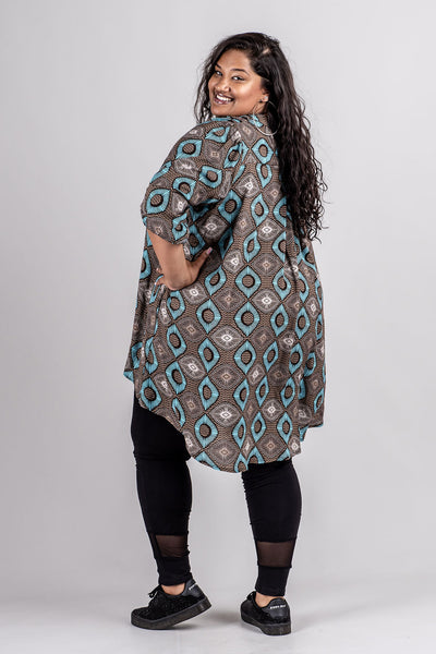 LINCOLN BLOUSE - TRIBAL PRINT