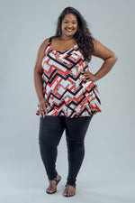 GHITA SLEEVELESS - GEO/FLORAL PRINT
