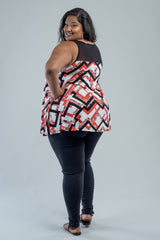 GHITA SLEEVELESS - GEO/FLORAL PRINT