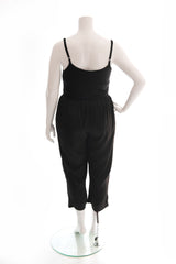 PJ PANTS SATIN ¾ LENGTH - BLACK