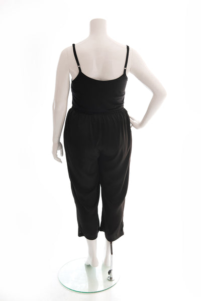 PJ PANTS SATIN ¾ LENGTH - BLACK
