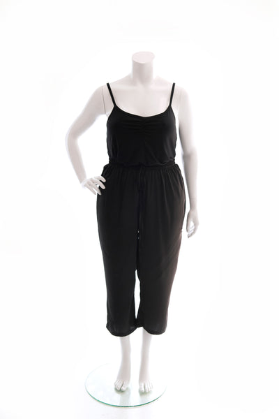 PJ PANTS SATIN ¾ LENGTH - BLACK