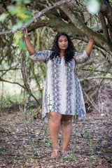 HANNAH SHIRT DRESS - SNAKEPRINT