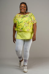 TANGO CROP TOP - YELLOW FLORAL