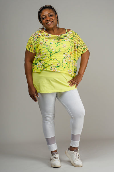 TANGO CROP TOP - YELLOW FLORAL