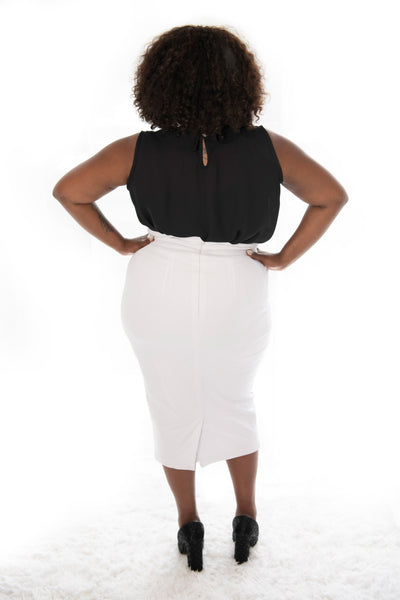 PENCIL SKIRT - WHITE