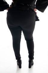 Lady wearing our italian stretch jeggings 